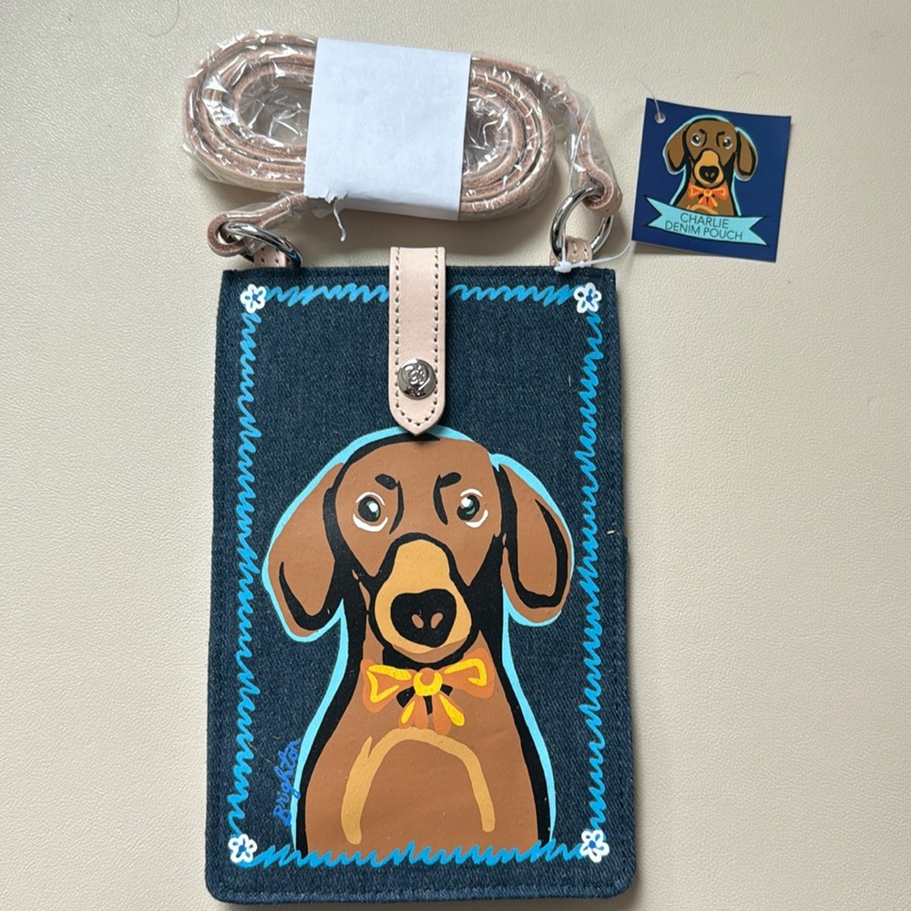 Dachshund Denim Crossbody Purse